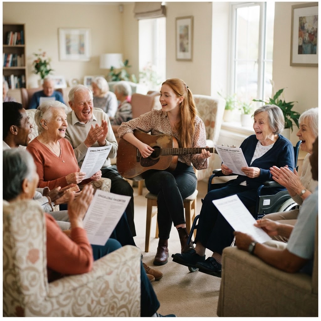 Community singing group at a care home